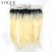 1B 613 Dark Root 13x4 Straight Lace Frontal With Baby Hair,Virgin Brazilian Remy Human Hair